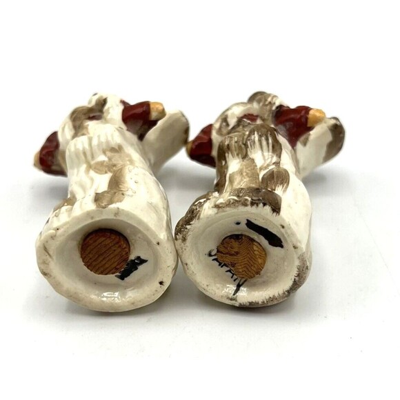 Scottie Terrier Dogs w/ Umbrella Salt & Pepper Shaker Set Japan Vintage 2.75" - Picture 8 of 10